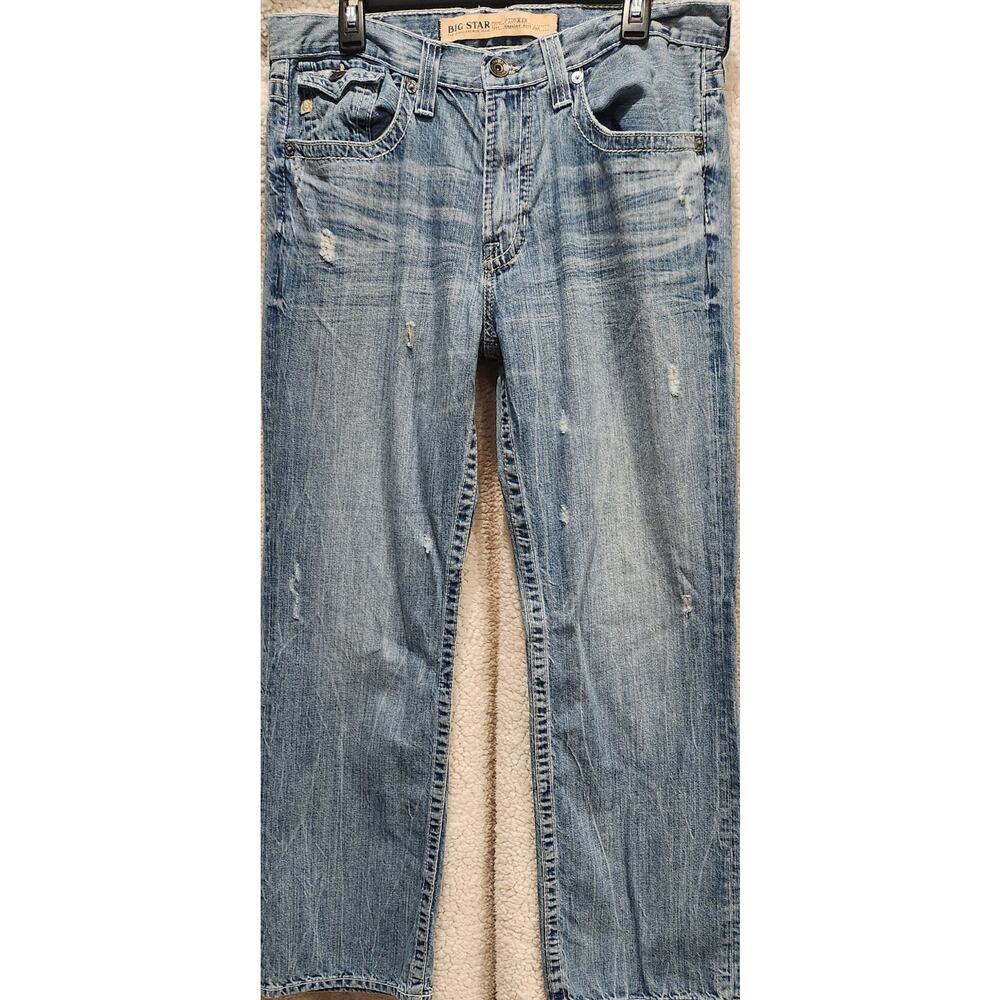 Big Star Jeans‎ Men's 34S Blue Pioneer Riding Bootcut Western Denim Jeans